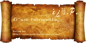 Ősze Petronella névjegykártya